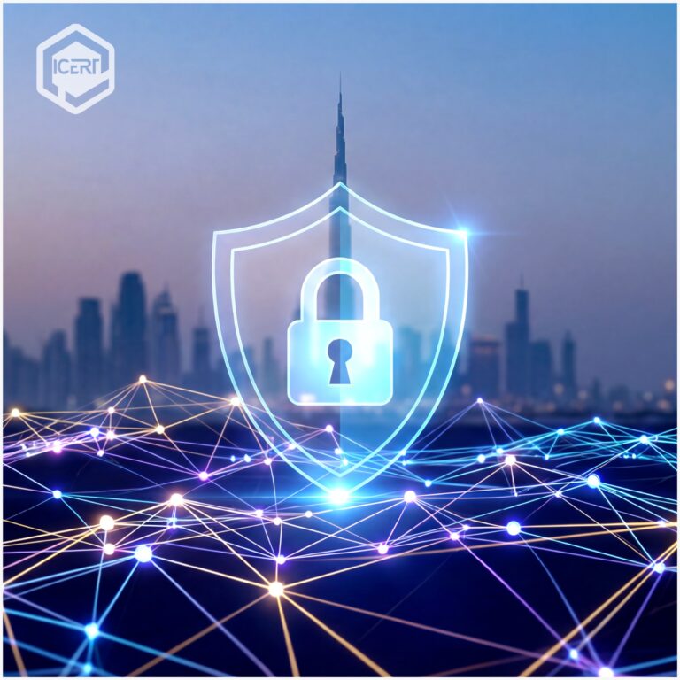 Secure IT infrastructure and AI data management in Dubai following ISO 27001 Information Security standards for FTA-compliant services | ICERT GULF